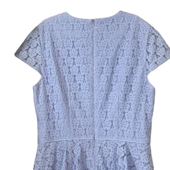 Gal Meets Glam Daisy Lace Tiered Ruffle Cocktail Dress Periwinkle Blue Size 6 - Picture 4 of 7